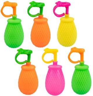 Waterspuitringen neon (6st) Multikleur - Print