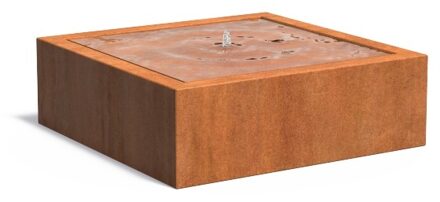 Watertafel cortenstaal 120x120x40 cm