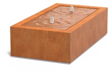 Watertafel cortenstaal 150 x 80 x 40 cm