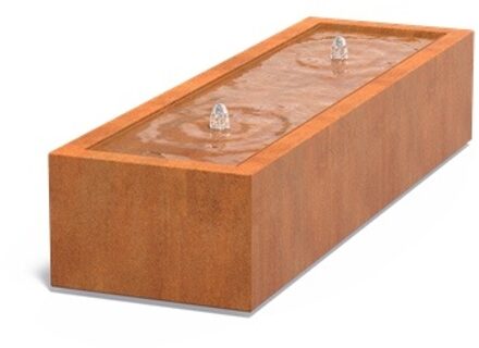 Watertafel cortenstaal 200 x 60 x 40 cm