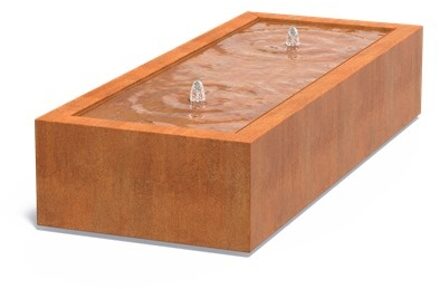 Watertafel cortenstaal 200 x 80 x 40 cm