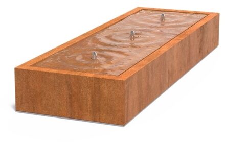 Watertafel cortenstaal 300 x 100 x 40 cm