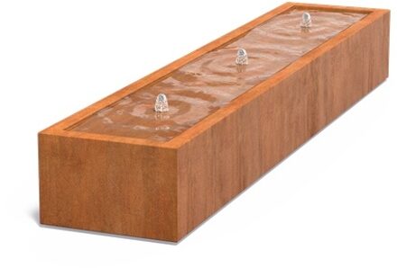 Watertafel cortenstaal 300 x 60 x 40 cm