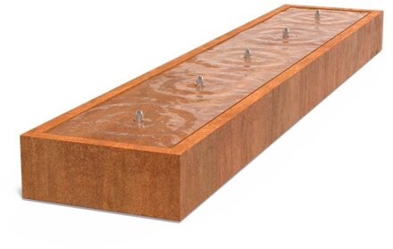 Watertafel cortenstaal 500 x 100 x 40 cm