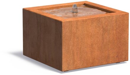 Watertafel cortenstaal 60x60x40cm.
