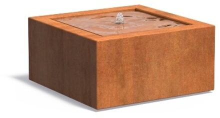 Watertafel cortenstaal 80x80x40 cm