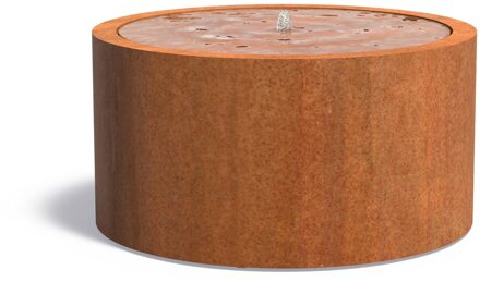 Watertafel cortenstaal rond 145x75cm.