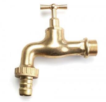 Waterton.nl Buitenkraan messing 1" met 25 mm slangpilaar