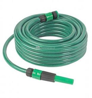 Waterton.nl Groene tuinslang - Regelbare spuit - 15 m 1/2