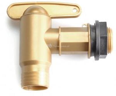 Waterton.nl Kraantje immitatie messing voor regenton