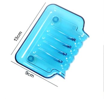 Waterval Plastic Zeepbakje Badkamer Accessoires Afvoer Zeepkist Douche Zeep Houder Aftappen Aanrecht Spons Houder Blauw