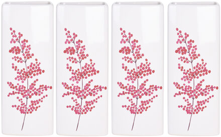 Waterverdamper radiator - 4x - wit - bessentak - kunststeen - 21 cm - luchtbevochtiger