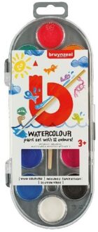 Waterverf Bruynzeel 12 Kleuren Met Penseel Blauw