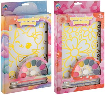 Waterverf schilderset met folie, a4