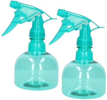 Waterverstuiver / plantenspuit - 3x - 330 ml - groen - schoonmaakspuiten