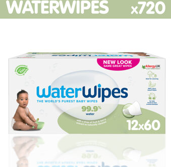 WaterWipes Snoetenpoetser Soapberry - 12 x 60 Babydoekjes - 99,9% water *Plastic Vrij
