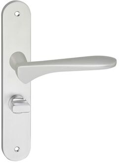 Watford Deurbeslag - Voor binnen - Ovaal deurschild met schroeven en toiletsluiting - Aluminium