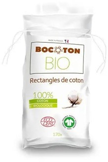 Wattenschijfjes Bocoton Bio Rectangles Cotton Pads 170 st