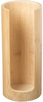 Wattenschijfjeshouder bamboe - ø7x17.5 cm