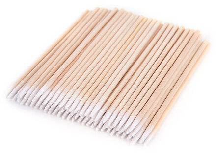 Wattenstaafje Gezondheid Make-Up Cosmetica Oor Schoon Wattenstaafje Stick Knoppen Tip Voor Medische 7.5Cm/10Cm Hout katoen Hoofd Wattenstaafje 100Pcs 2