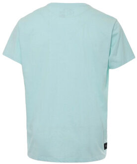 Watts Unisex t-shirt 01 ronde hals organisch katoen effen Lichtblauw