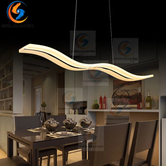 Wave Creative pendant lights Led modern for dinning room Acrylic+Metal suspension hanging ceiling lamp home lighting for Kitchen
