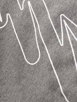 Wave Diagonaal Gedrukte Joggers in Grijs - L