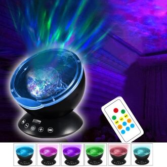 Wave Nachtlampje Sterrenhemel Aurora AGM Ocean LED Projector Luminaria Lamp USB Lamp Nachtlampje Illusion Voor Baby Kinderen nee afgelegen wit
