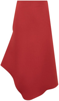 Wave Skirt - Stijlvol en Trendy Calcaterra , Red , Dames - M,Xs