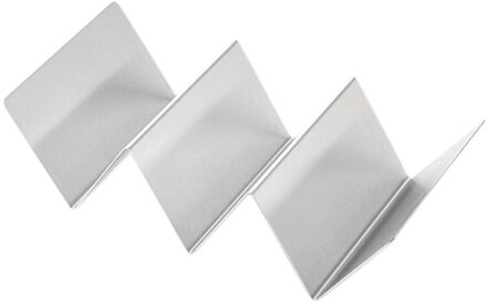 Wave Vorm Rvs Taco Holder Stand Rack Met Cup Keuken Voedsel Houders 1 Pc Taco Holder Golf Vorm Roestvrij stalen Greep