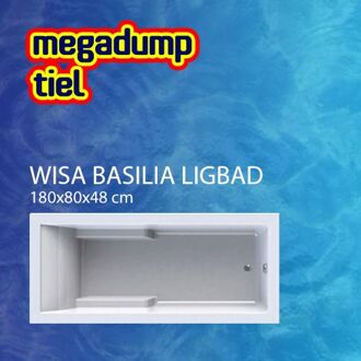 Wavedesign Basilia Shower Bad/Douchecombinatie 180X80 cm Wit - 180x80 cm Wit