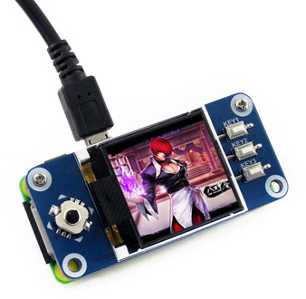 Waveshare 1.44 inch LCD Display HAT for Raspberry Pi 2B/3B/3B+/Zero/Zero W 128x128 pixels SPI Interface LED Backlight 3.3V