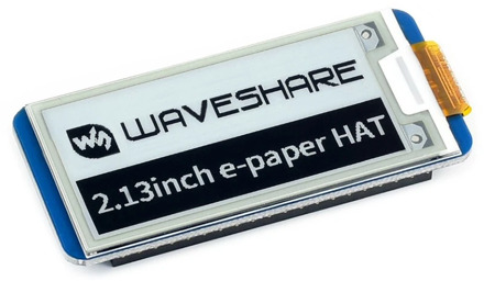 Waveshare 2.13 Inch E-Paper Hat ,250X122,2.13Inch E-Ink Display for RaspberryPi 2B/3B/Zero/Zero SPI Supports