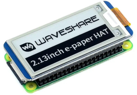 Waveshare 2.13in e-Paper HAT,250*122 Resolution,SPI Interface, White And Black,Supports Raspberry Pi Series Boards, Jetson Nano