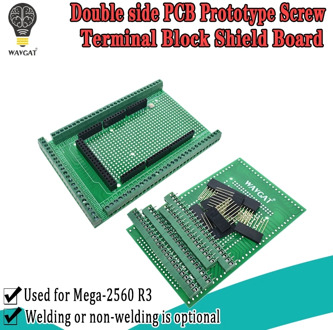 WAVGAT Double-side PCB Prototype Screw Terminal Block Shield Board Kit For MEGA-2560 Mega 2560 R3 Mega2560 R3