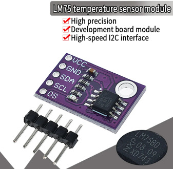 WAVGAT LM75 LM75A temperature sensor high speed I2C interface high precision development board module