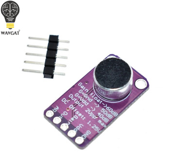WAVGAT MAX9814 Microphone AGC Amplifier Board Module Auto Gain Control for Arduino Programmable Attack and Release Ratio Low THD