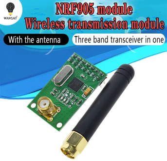 WAVGAT NRF905 Wireless Transceiver Module Wireless Transmitter Receiver Board NF905SE With Antenna FSK GMSK 433 868 915 MHz