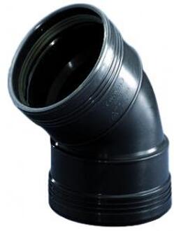 Wavin Bocht 45° 2 x Manchet Zwart 110mm