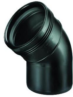 Wavin Bocht 45° Spie x Manchet Zwart 50mm