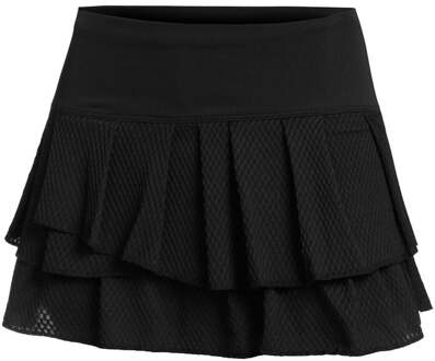 Wavy Pleat Tier Rok Dames zwart - XS