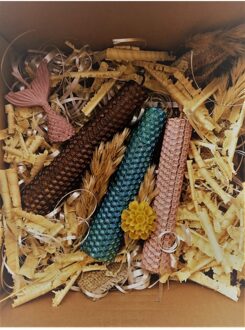 Wax Kleur Kaarsen 3'lü