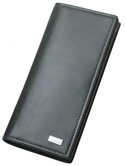 Wax Olie Huid Lange Portemonnee Mannen Casual Hasp Rits Kaarthouder Zachte Porte Monnaie Homme Case Gratis Shipng Metarial zakelijke Portemonnee Grayish blauw