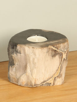 Waxinelichtje versteend hout nr. 15