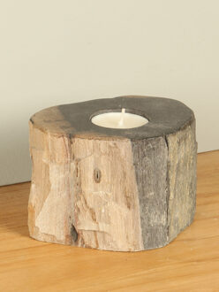Waxinelichtje versteend hout nr. 23
