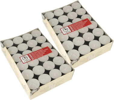 Waxinelichtjes - 144x stuks - 72 stuks - 6 branduren - Theelichtjes - kaarsjes