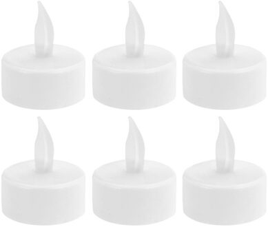 Waxinelichtjes LED - wit - 12x stuks - warm wit licht - theelichtjes op batterij
