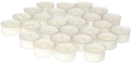 Waxinelichtjes met geur - Citrus Citronella - 54x stuks - 4 branduren - transparante cup