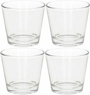 Waxinelichtjes/theelichtjes houder - 15x - transparant - kaarsenhouders - 9 x 8,5 cm