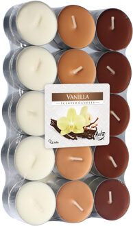 Waxinelichtjes vanille geur - 90x - 4 cm - theelichtjes - geurkaarsen - 4 branduren